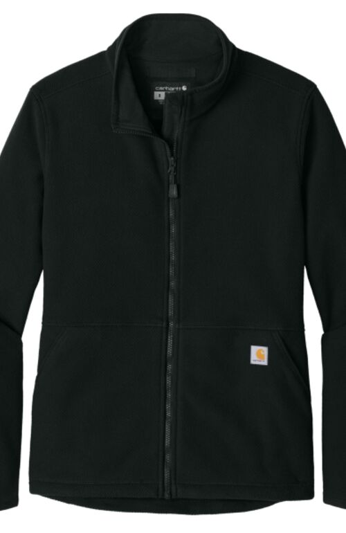 Women's Textured Full Zip Fleece Jacket Thumbnail