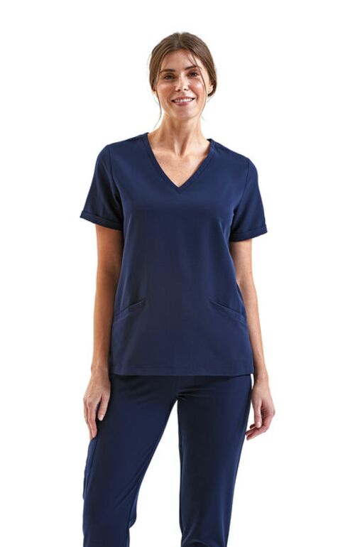 Ladies' Invincible V-Neck Stretch Scrub Top Thumbnail