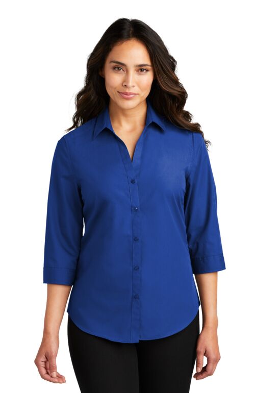 Women's 3/4 Sleeve Carefree Poplin Shirt Thumbnail