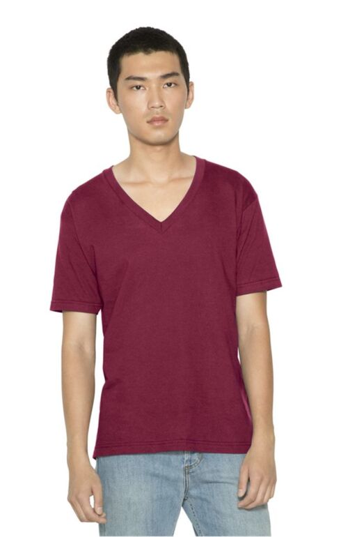 USA-Made Fine Jersey V-Neck Tee Thumbnail