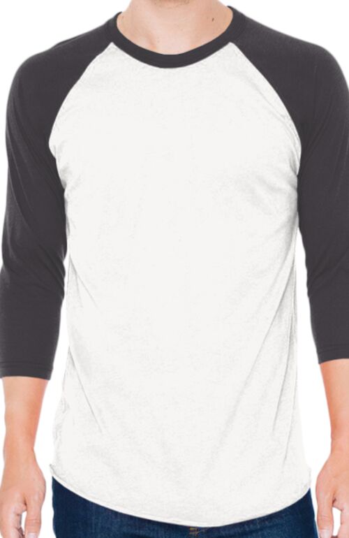 Unisex USA-Made 50/50 Poly/Cotton Raglan Three-Quarter Sleeve Tee Thumbnail