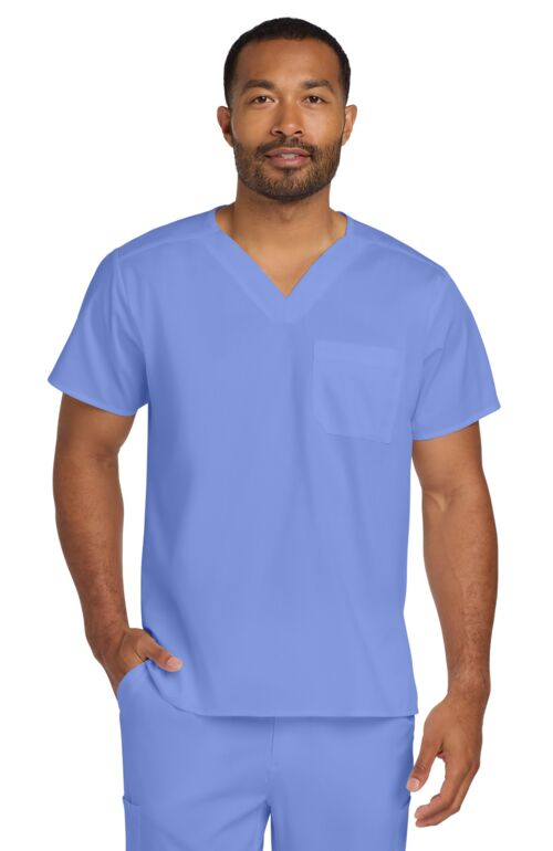 Unisex WorkFlex Chest Pocket V Neck Top Thumbnail