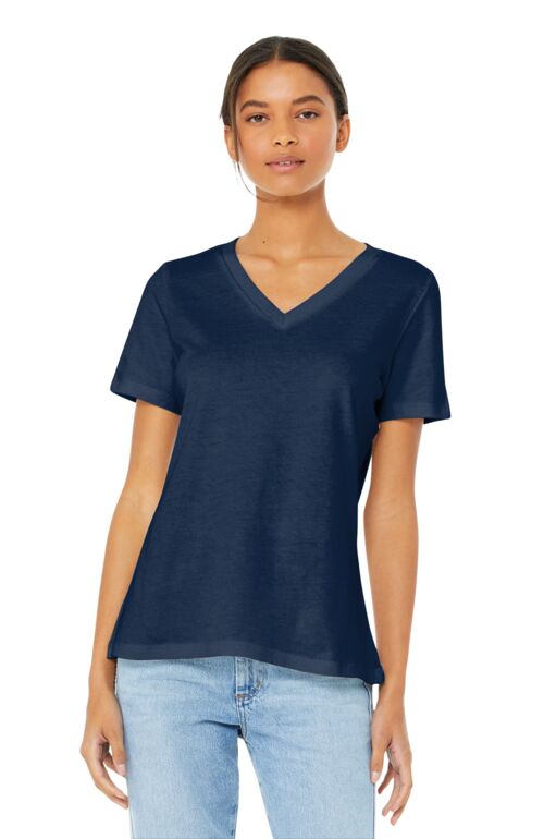Women's Relaxed Jersey Short Sleeve V Neck Tee Thumbnail