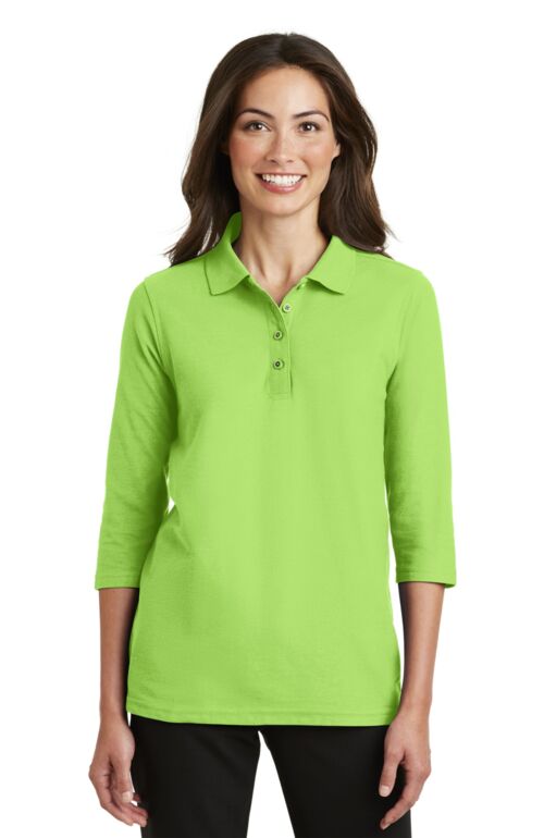 Women's Silk Touch 3/4 Sleeve Polo Thumbnail