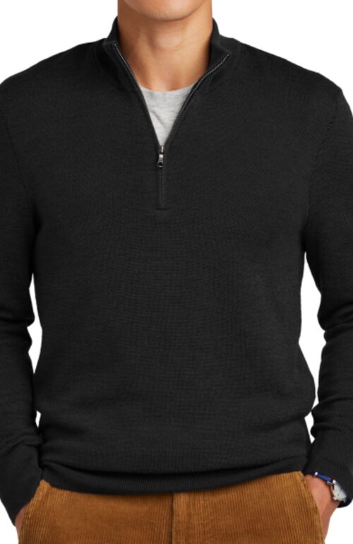 Washable Merino Birdseye 1/4 Zip Sweater Thumbnail